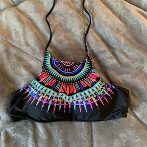 cute tribal print halter bikini top
